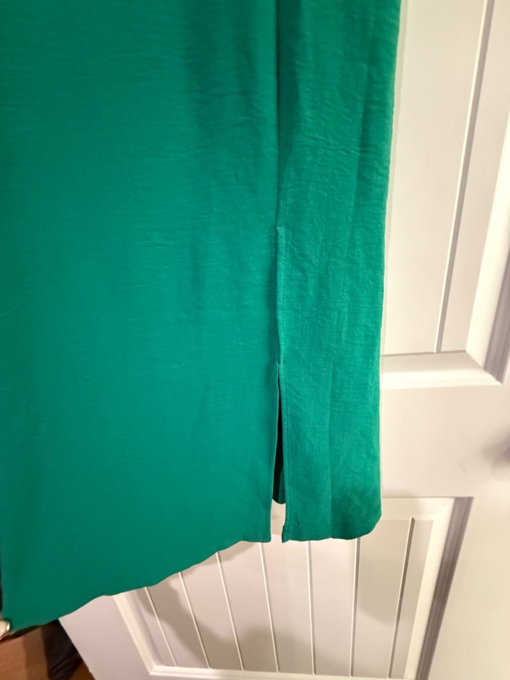 Monteau Los Angeles Green Tie Strap Midi Dress Size Small Smocked Back - Picture 4 of 14